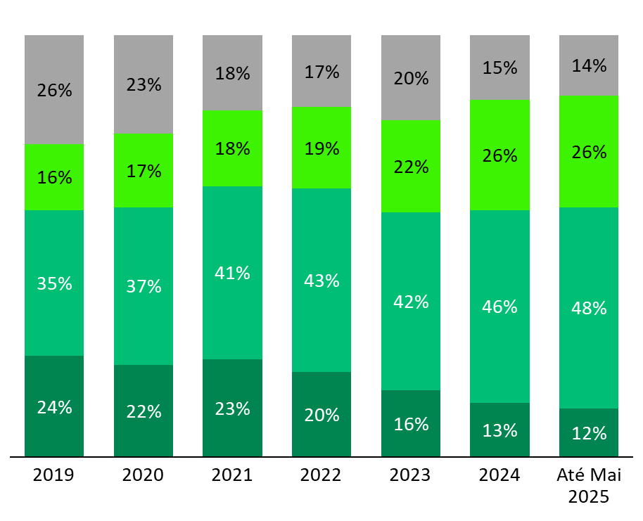 Distribuição das Usinas Conectadas por Tamanho​